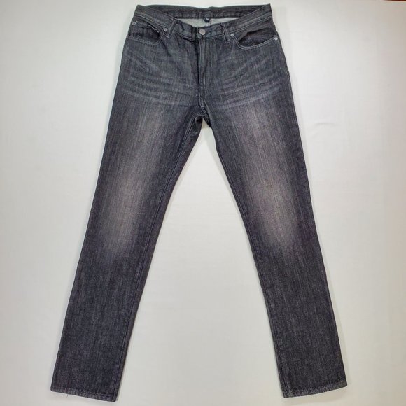 Gap Jeans Mens 32x32 Black Lightweight Denim Slim Fit Straight Classic Normcore - Picture 1 of 16